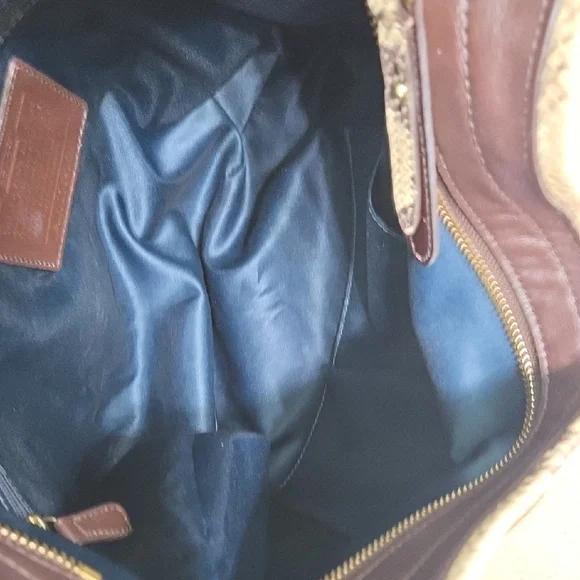 Coach Signature C's with Snakeskin Trim Shoulder Bag - Picture 10 of 15